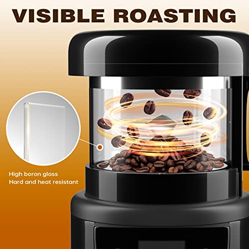 Fricoffee Coffee Roaster Machine, Electric Coffee Bean Roaster 1400W, Auto & Diy Mode Gift For Coffee Lover, Coffee Beginners #TOP2