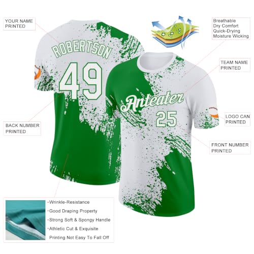 Camisetas deportivas personalizadas de béisbol para hombre con nombre, número y logo impresos miniatura 2