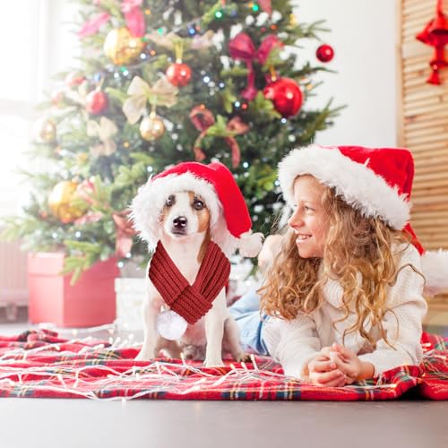 Weihnachten Hund,Hunde Weihnachtskostüm Schal Hundekostüm Kostüm Dog Haustier Weihnachts Christmas Costume Hundekleidung Rot Weihnachtskostüme Weihnachtsschal,für Weihnachtstage Haustier-Kleidung (L)