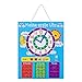 Navaris Orologio Didattico Tedesco - Tabellone Magnetico Orario - Apprendimento Tempo Ore Minuti - 40x Calamite - Gioco Educativo Bambini 3 Anni - Blu