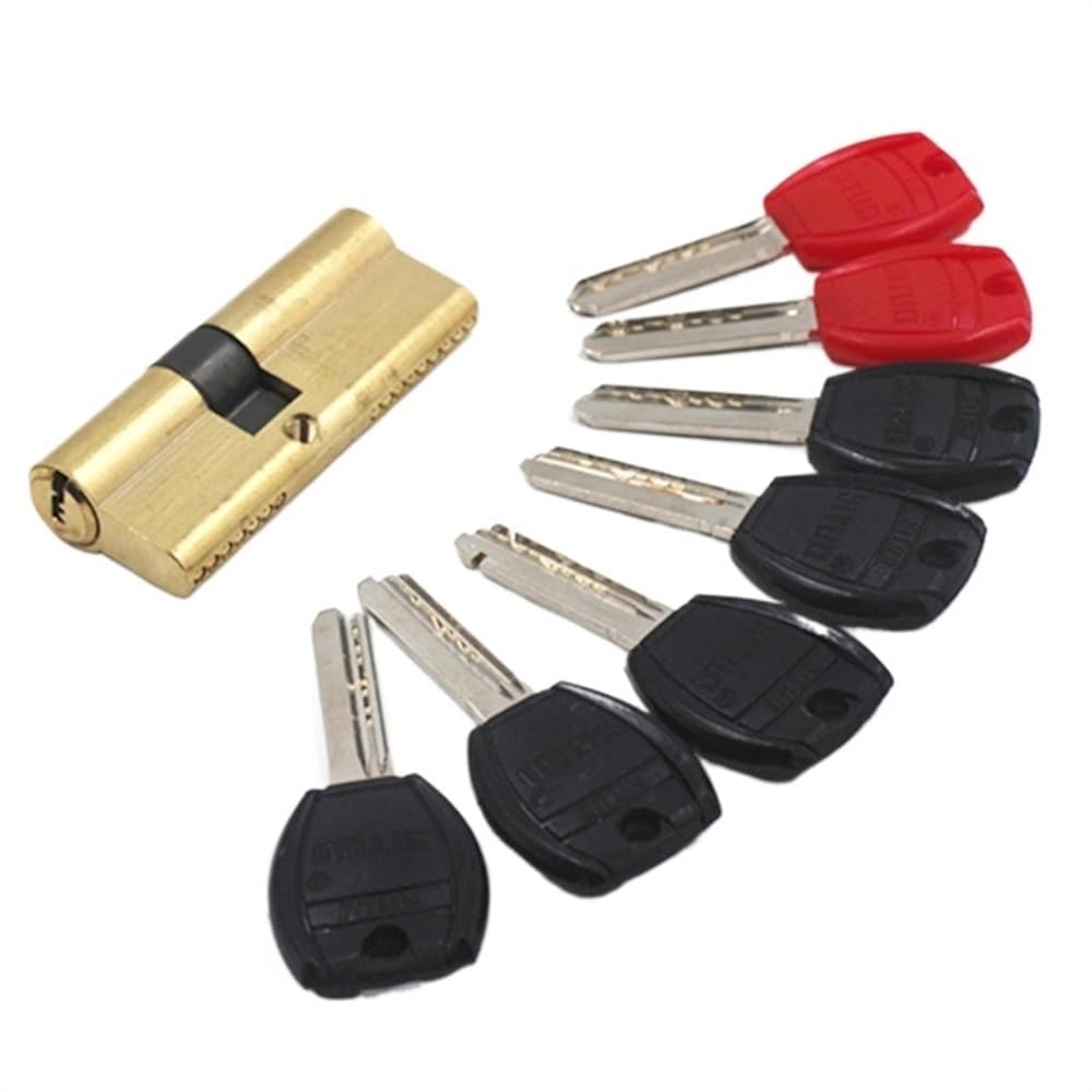 Barrel Lock Eccentricity 65 70 80 90 95 100 110mm Lock Cylinder AB Key Anti-Theft Pure Brass Gate Door Handle Bedroom Extended(85(42.4-42.5))