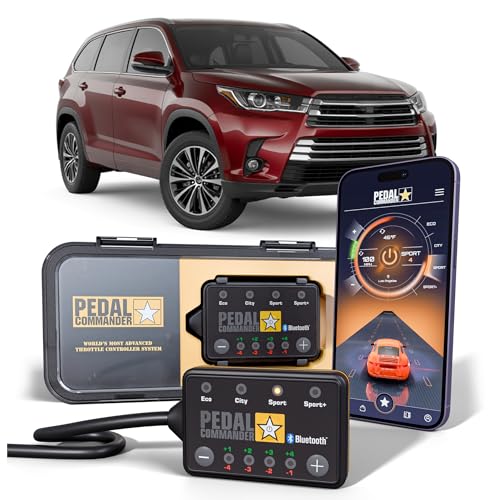 PEDAL COMMANDER for Toyota Highlander 2014-2019 Throttle Response Controller - Plug-and-Play, 4 Driving Modes, App Control, Throttle Controller Performance Mods, Highlander Accessories