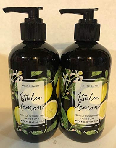 White Barn by Bath & Body Works Gentle Exfoliating Hand Soap in Kitchen Lemon (2 Pack)