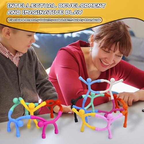 Lrigyeh LH202401001 Cute Magnet Men Toys 5Pcs, Multipurpose Stretchy Fidget Toys For Kids Adults Colorful Magnetic People Travel Toy, Funny Fridge Magnet Cool Office Desk Magnetic Toys Easter Basket Stuffers For Toddler thumb #5