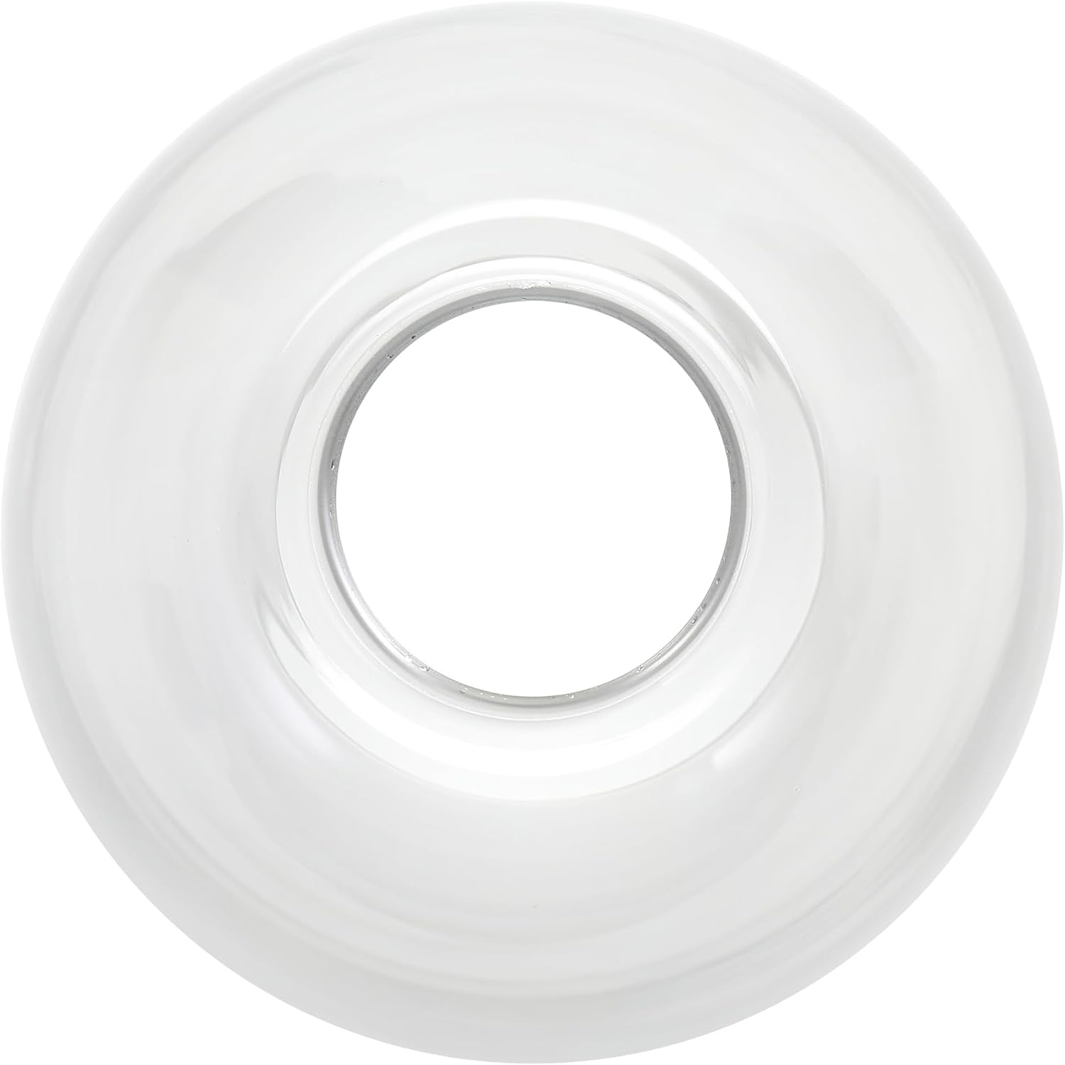 Glass Lamp Shade Replacement Shade for Light Fixture, 1-5/8 inch Fitter, 9" Height, 6" Diameter, Clear Oval Glass Globe Cover
