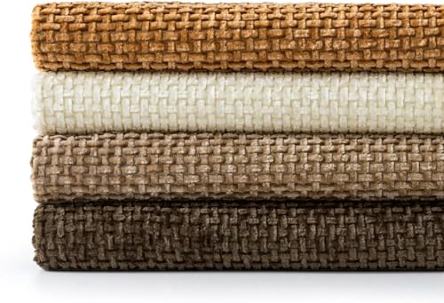 Image of MIULEE Pack of 4 Brown Couch Throw Pillow Covers 22x22 Inch Soft Decorative Chenille Pillows Farmhouse Accent Cushions for Boho Home Decor Spring Sofa Bedroom Living Room