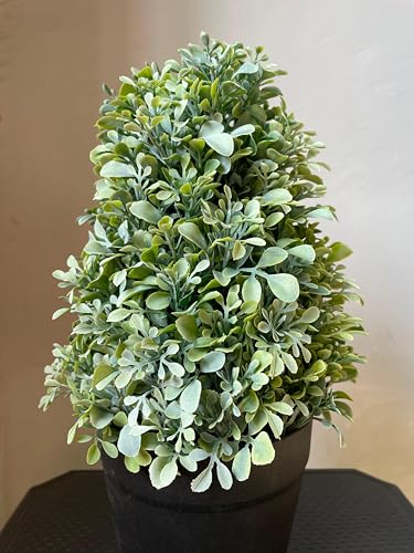 Image of Artificial Realistic Round Leaves Bonsai Potted Plant for Home Office Kitchen Living Room Hotel Restorent Table Corner Center Piece | Natural Look | Show Piece | 36 cm