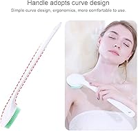 Vista 2 de Exfoliante corporal de silicona, cepillo de espalda de mango largo para ducha con cerdas suaves, cepillo de ducha para hombres y mujeres, sin BPA
