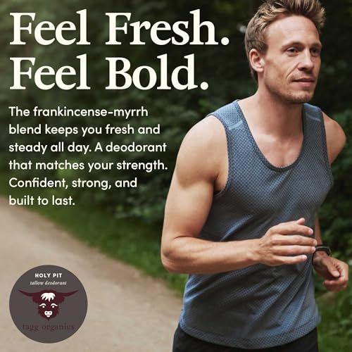Image of Tallow Deodorant, Holy Pit (Frankincense & Myrrh) 2.5 oz | Natural Ingredients, Aluminum-Free, Long-Lasting Odor Protection, From Grass-Fed Suet, No Synthetic Fragrance, Made in USA