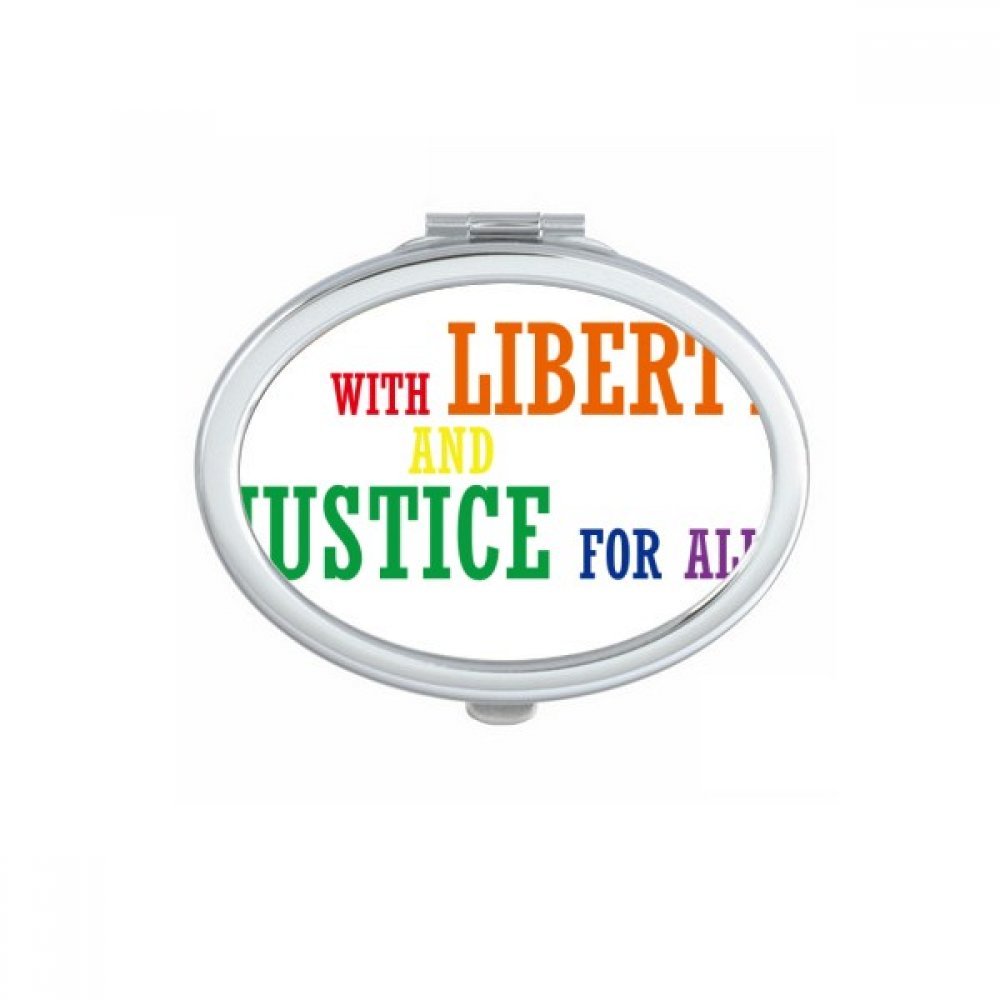 Miroir compact LGBT ovale pour résoudre vos retouches express partout