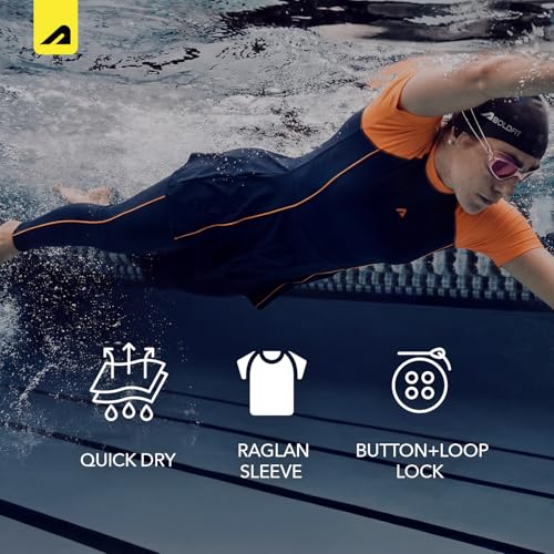 Image of Boldfit Swimming Suit for Women 2 Piece Swim Suit Set, Full Body Swimming Costume,Stretchable Fit Swimwear,Ladies Swimsuit for Women Polyspandex Swimming Dress