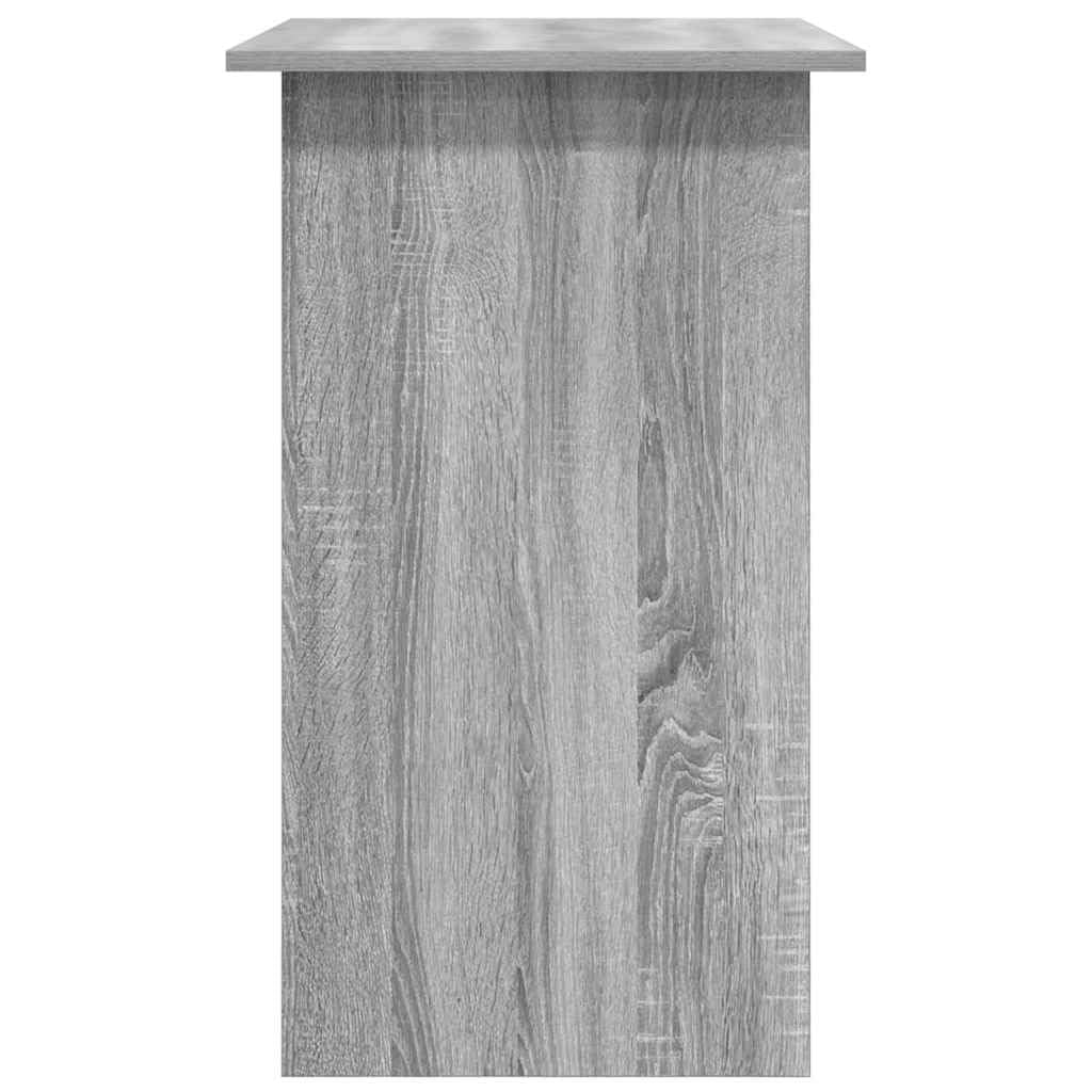 Scrivania grigia Sonoma 80 x 45 x 74 cm, resistente materiale in legno, compatta per computer per casa, ufficio, cameretta dei bambini e giochi, con ripiano per tastiera e scomparto per PC