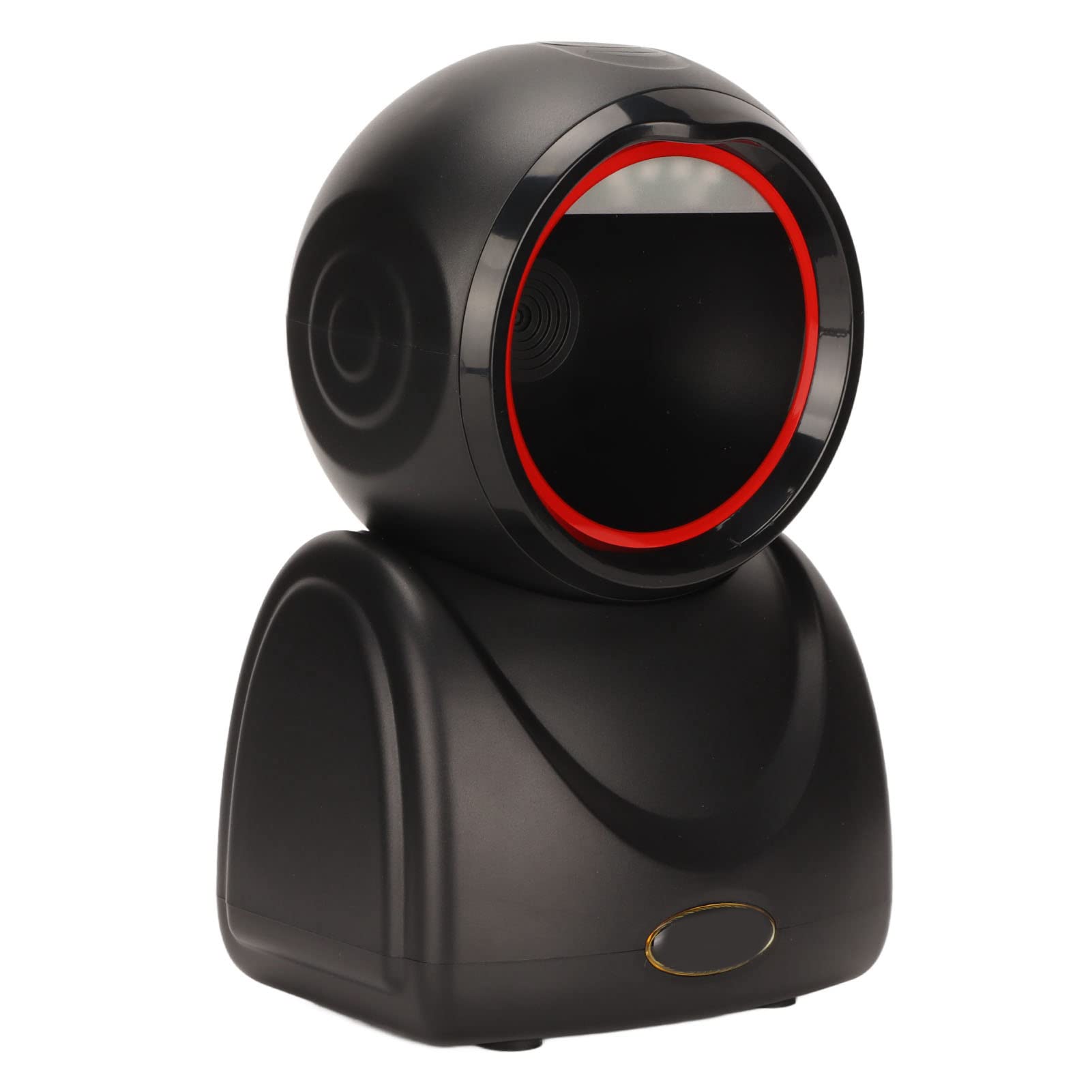 Escáner de código QR de escritorio decodificación Rápida precisa CMOS USB escaneo omnidireccional Soporte de dispositivo ABS Negro Lectura de pantalla de teléfono móvil para centros (Negro)