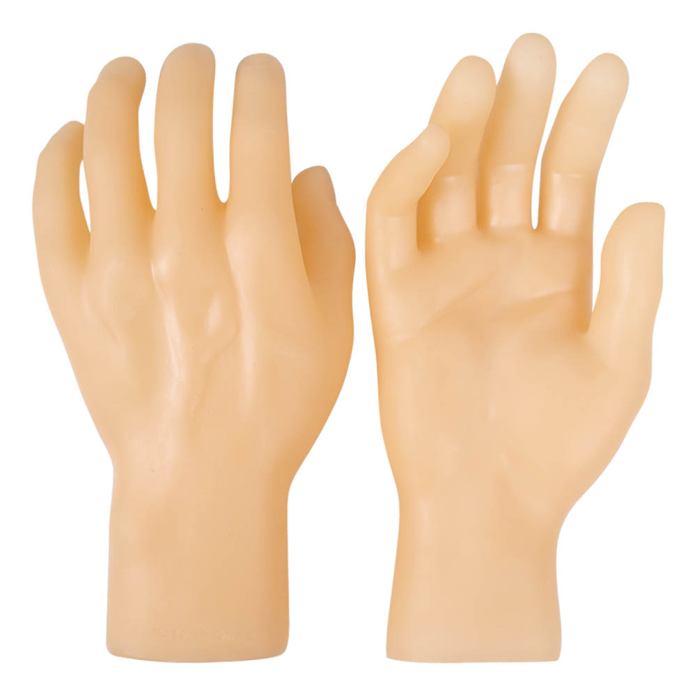 2 sztuki model ręczny wielokrotnego użytku manicure ćwiczenia ręce lewej i prawej ręki mężczyźni kobiety symulacja model dłoni rekwizyty do stojaka wystawowego centrum handlowego, kolor skóry