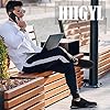 HIIGYL Mens Trainers Slip-On Shoes Casual Loafers for Men Breathable Running Sneakers Lightweight Gym Tennis Walking Shoes Khaki 9.5 #1