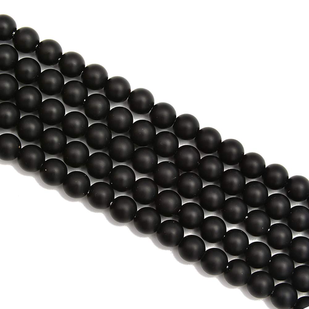 Koraliki z mosiężnym rdzeniem, Czarne onyksowe okrągłe luźne koraliki 2,0 mm, duży otwór 6/8/10 mm, matowe/gładkie, 100 szt.(10mm)