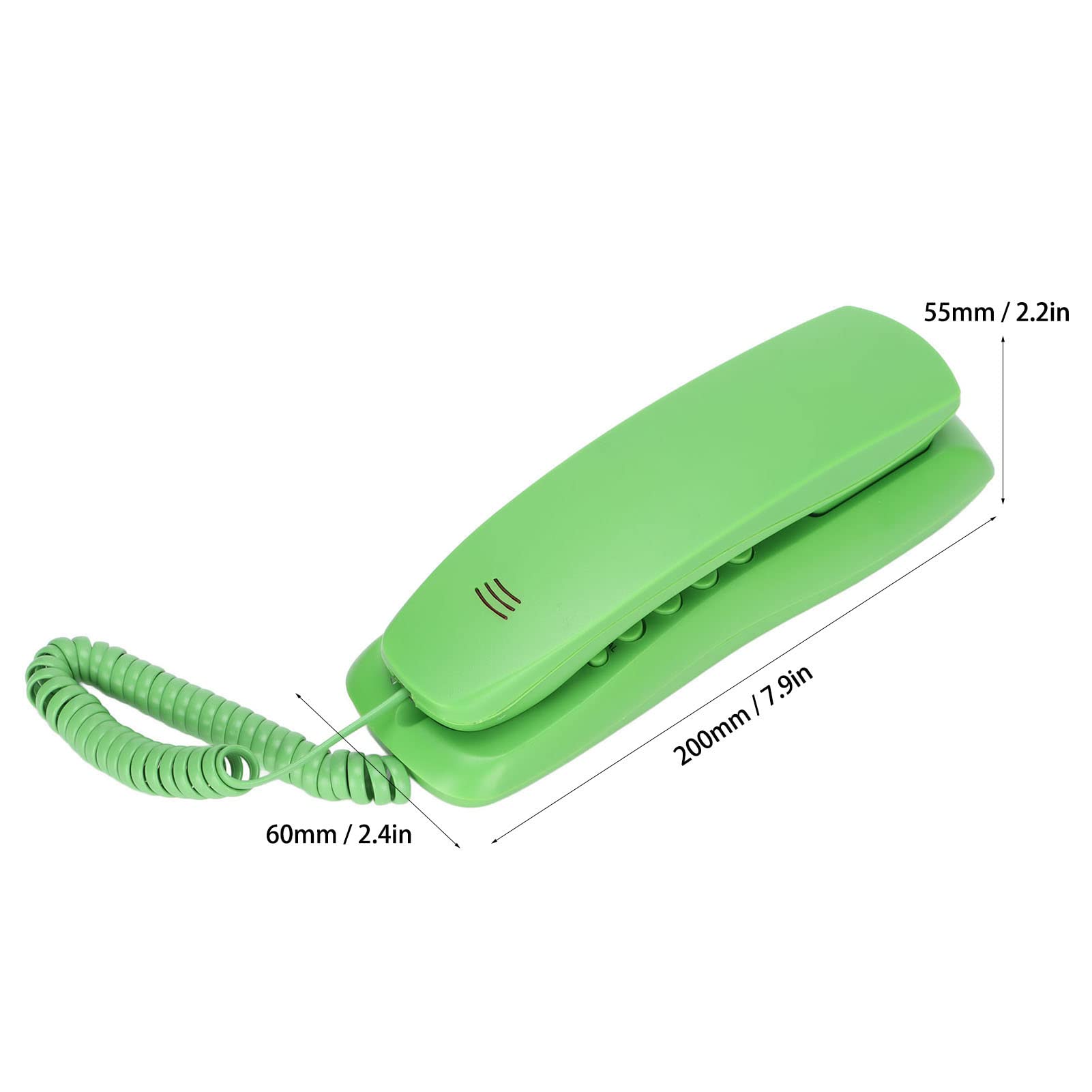 Generic Teléfono de Hotel Teléfono Compacto con Cable con Pausa Silenciosa y Rellamada para Oficina, Hogar, Hotel, de Escritorio de Línea Delgada para Pared de Escritorio, Material ABS para Sala de — view 7