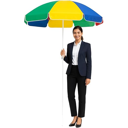 Durable Garden Umbrella 7Ft Multicolor