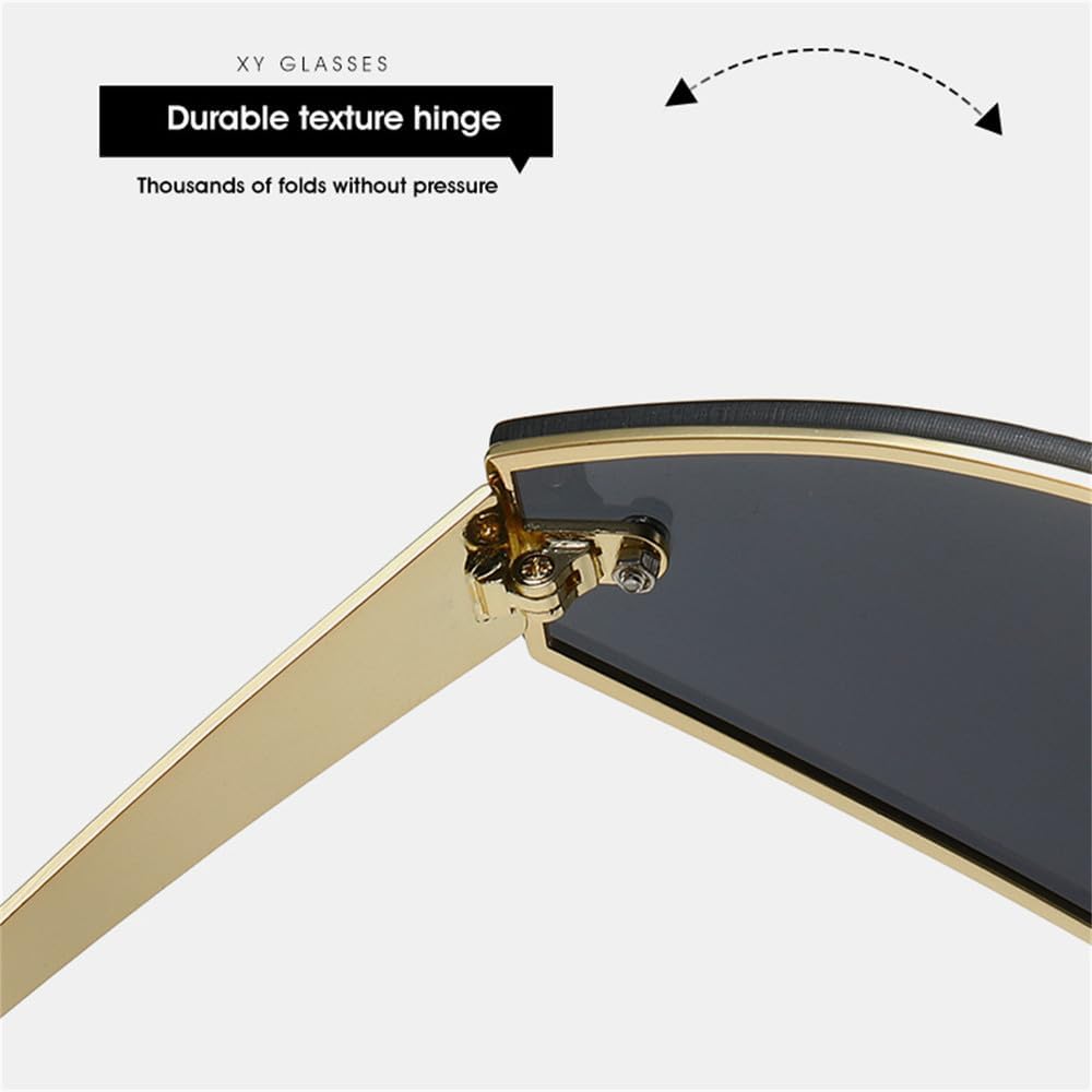 One-Piece Rimless Sport Sunglasses Women Metal Frame For Female Punk Windproof Eyewear Shades