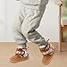 Scurtain Toddler Fur Boots Boy Girl Warm Winter Boots Toddler Fuzzy House Slippers Fall Bedroom Sock Shoes Brown Size 6.5-7 Toddler