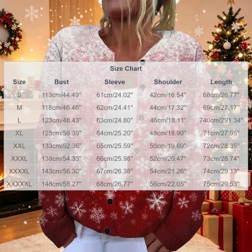 Christmas Cardigan Sweaters for Women Plus Size Funny Fashion Loose Jacket - image 4