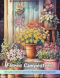 Flores Campestres Libro de Colorear: Página Para Colorear De Flores Campestres, Un Encantador Viaje A Través De Flores Rústicas