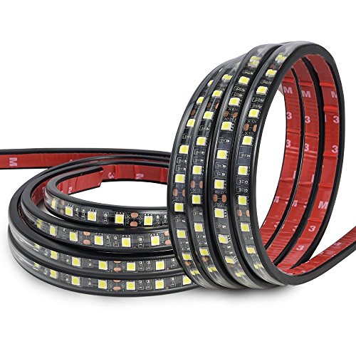 GTP 2X 60 LED Truck Bed Cargo Light Strip Bar Unloading Work Lighting Kit with ON/Off Switch 2-Way Splitter IP67 Waterproof for Trucks Pickup Cargo Van RV Trailer Camper Boat