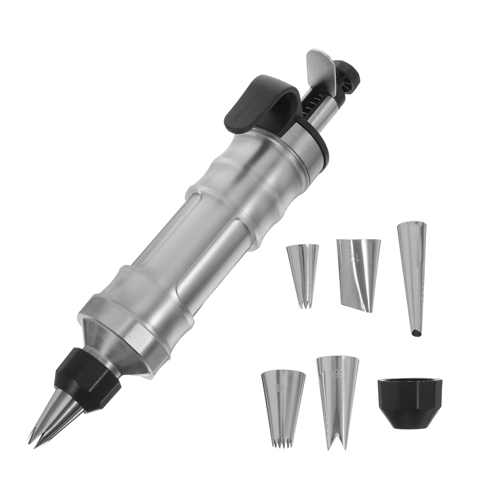 Lurrose Herramienta para Decorar Pasteles y Repostería Prensa de Galletas Acero Inoxidable 304 Práctica Fácil de Usar para Cupcakes y Galletas Utensilio de Cocina para Hornear