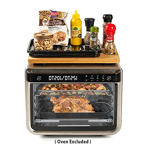 Cutting Board For Convection Toaster Oven, Compatible With Ninja Dt201/Dt251 Foodi Air Fryer, With Heat Resistant Non-Skid Silicone Feet, Creates Storage Space, Protects Cabinets Cupboard, 16.3X13.1” #TOP3