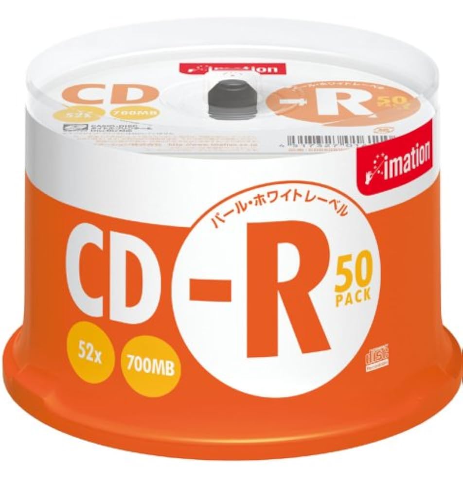 Amazon.co.jp: imation CD-R 700MB 52X パールホワイトディスク