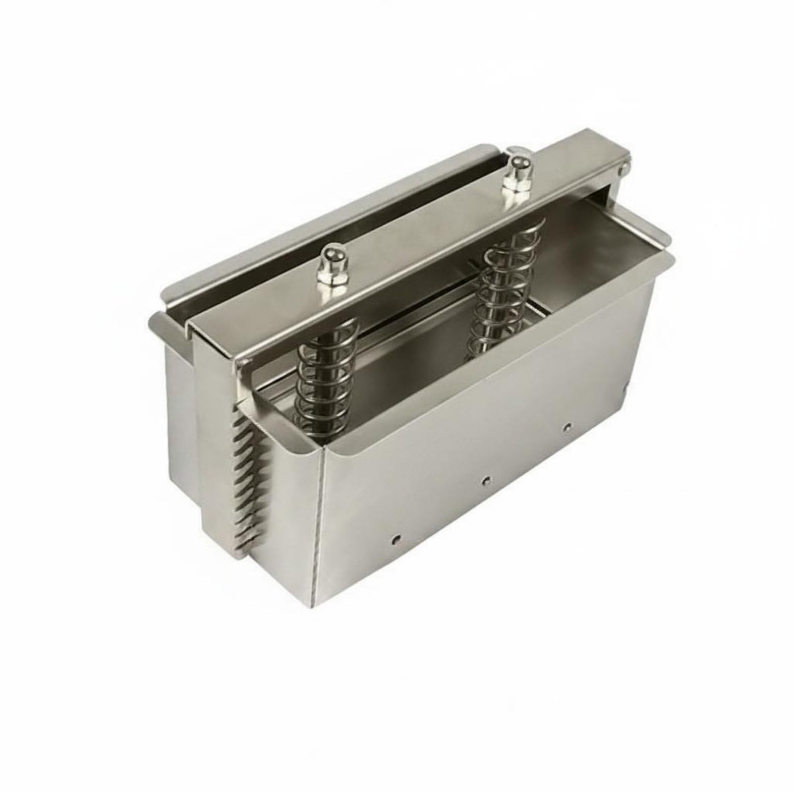 Sharplace Molde para Carne de Acero Inoxidable Moldeador de Alimentos Utensilio Presionador Mecanismo de Resorte Resistente Adecuado para Uso en Cocina y Restaurante, 1.5KG, Removable Bottom