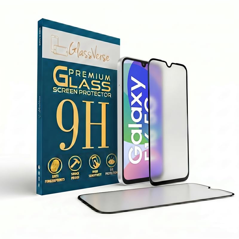 Image of GlassVerse Matte Tempered Glass for Samsung Galaxy F16 5G | Anti Glare, Smooth Touch Screen Protector, 9H Hardness, Edge to Edge, Case Friendly, Hassle-less Installation Kit Included. (Pack of 1)