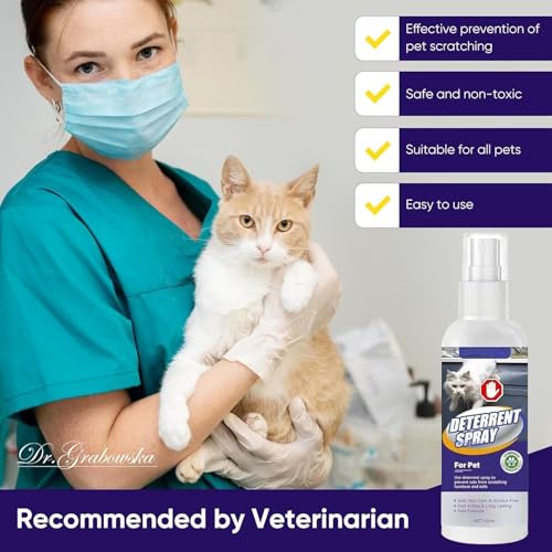 Katzenabwehrspray, 100ml Katzen Fernhaltespray für Innen und Außen, für Katzen Beruhigungsmittel für Katzen,Kratzfestes für Sofa-Tür-Tisch-Möbel