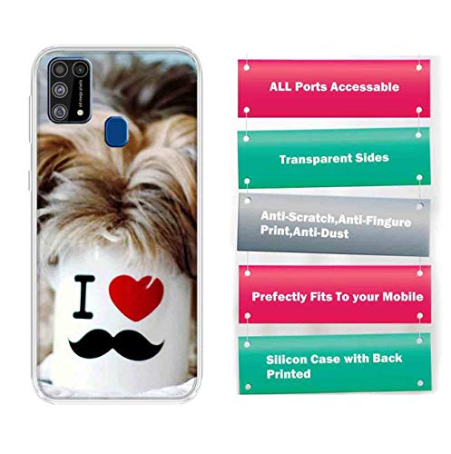 Image of Amazon Brand - Solimo TPU Designer Multicolor Moustache Vector Printed Soft Back Case Mobile Cover For Samsung Galaxy M31 / M31 Prime / F41