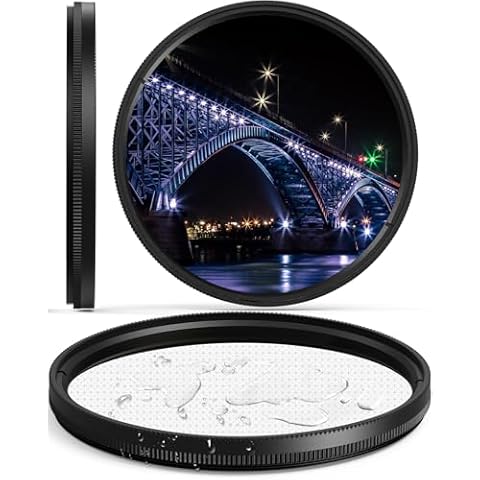 Heysliy 8-Point Star Filter 77MM Cover