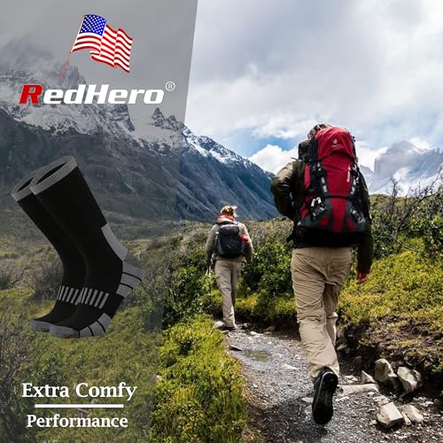 Men's Cotton Heavy Thick Full Cushion Crew Socks Moisture Wicking Control Thermal Winter Athletic Steel Toe Work Boot2