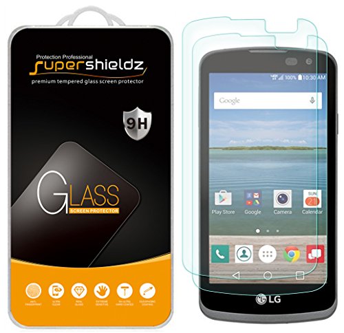 Supershieldz (2 Pack) Designed for LG Optimus Zone 3, LG K4 LTE and LG Spree Tempered Glass Screen Protector, Anti Scratch, Bubble Free
