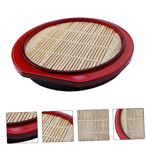 Plato estilo japonés para sushi con tapete de bambú miniatura 4