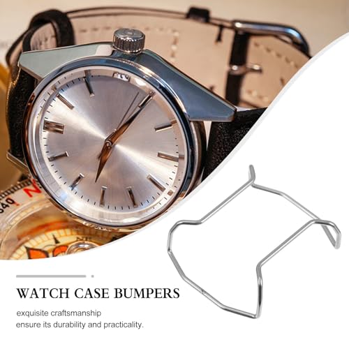 Reloj de acero inoxidable negro con protector de parachoques y accesorio para pantalla 5