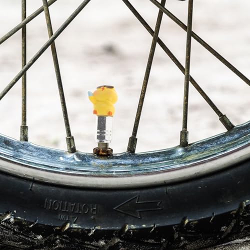 Cubierta de válvula de bicicleta con forma de pato miniatura 5