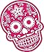 Produktbild Mexikanisches Day Of The Dead Zucker Totenkopf Motiv Pink Magenta Farbe Stern Vinyl Auto Fahrrad Sticker Aufkleber (Klein) 120x90mm Ca.