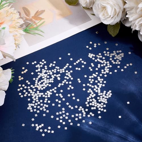 Image of Beebeecraft 1 Box 500Pcs Solder Chips Silver 2x2mm Easy Welding Soldering Precut Chips Tiny Square Low Temp for Jewelry Making Repair