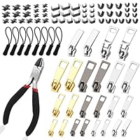 Reißverschluss Reparatur Set,105 Stück Reißverschluss Reparaturset, Reisverschlussreparaturset Zipper,Reisverschlussreparatur Set,Ersatz Reissverschluss Zipper, Reisverschlußzipper Set