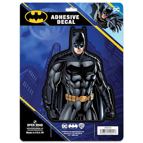 Image of DC Comics Batman Adhesive Vinyl Decal - Striking Batman Sticker for Car, Window, Water Bottle or Laptop
