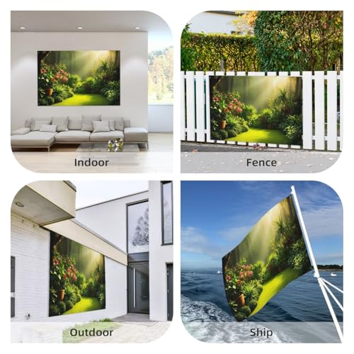 Drapeau double face pour jardin en polyester grand format durable - 8