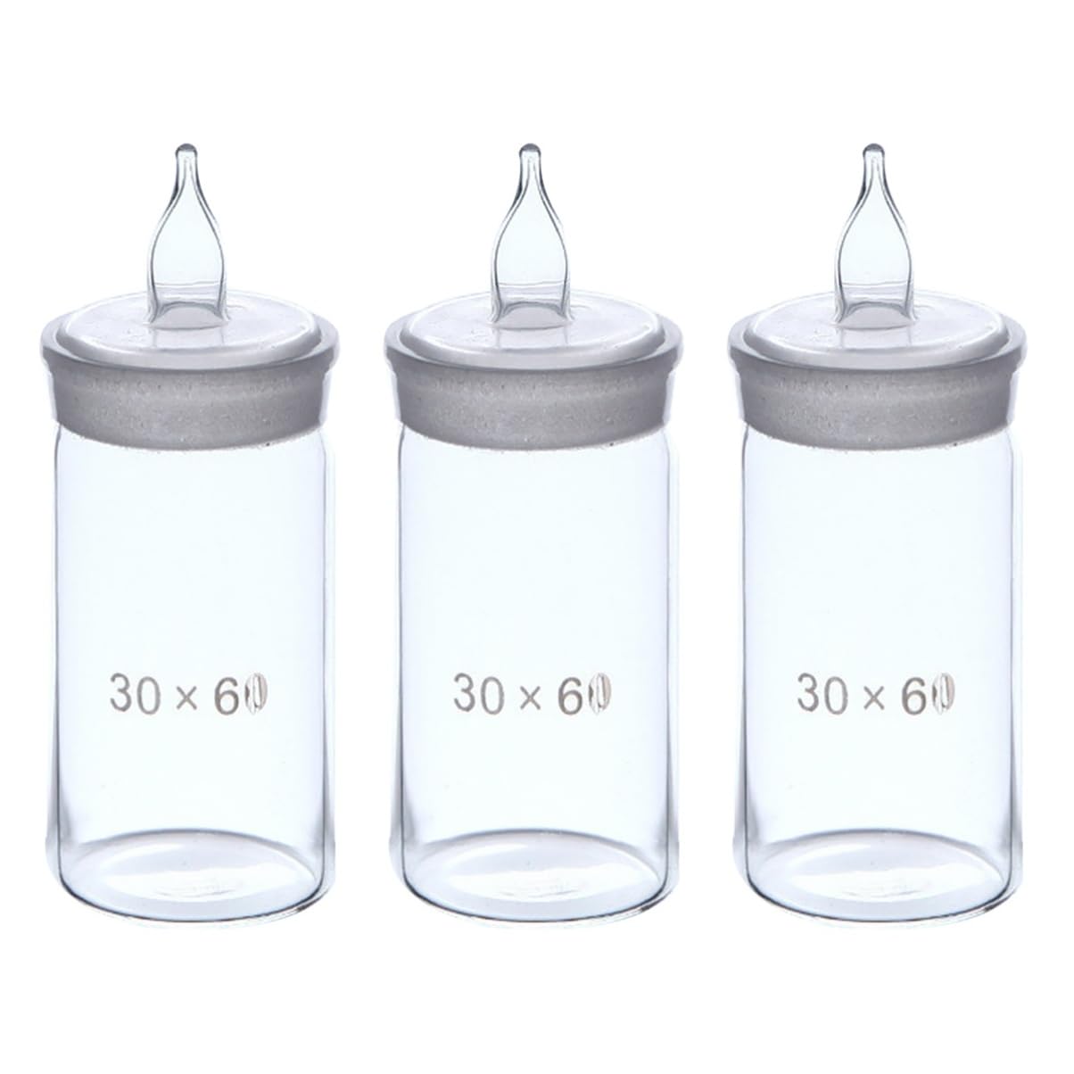 PRETYZOOM 3 Pcs Scientific Weighing Bottle Glass Sealing Bottle High Temp Resistance Lab Use