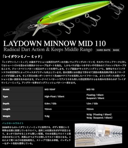ノリーズ レイダウンミノー ミッド 110F NORIES 2枚目