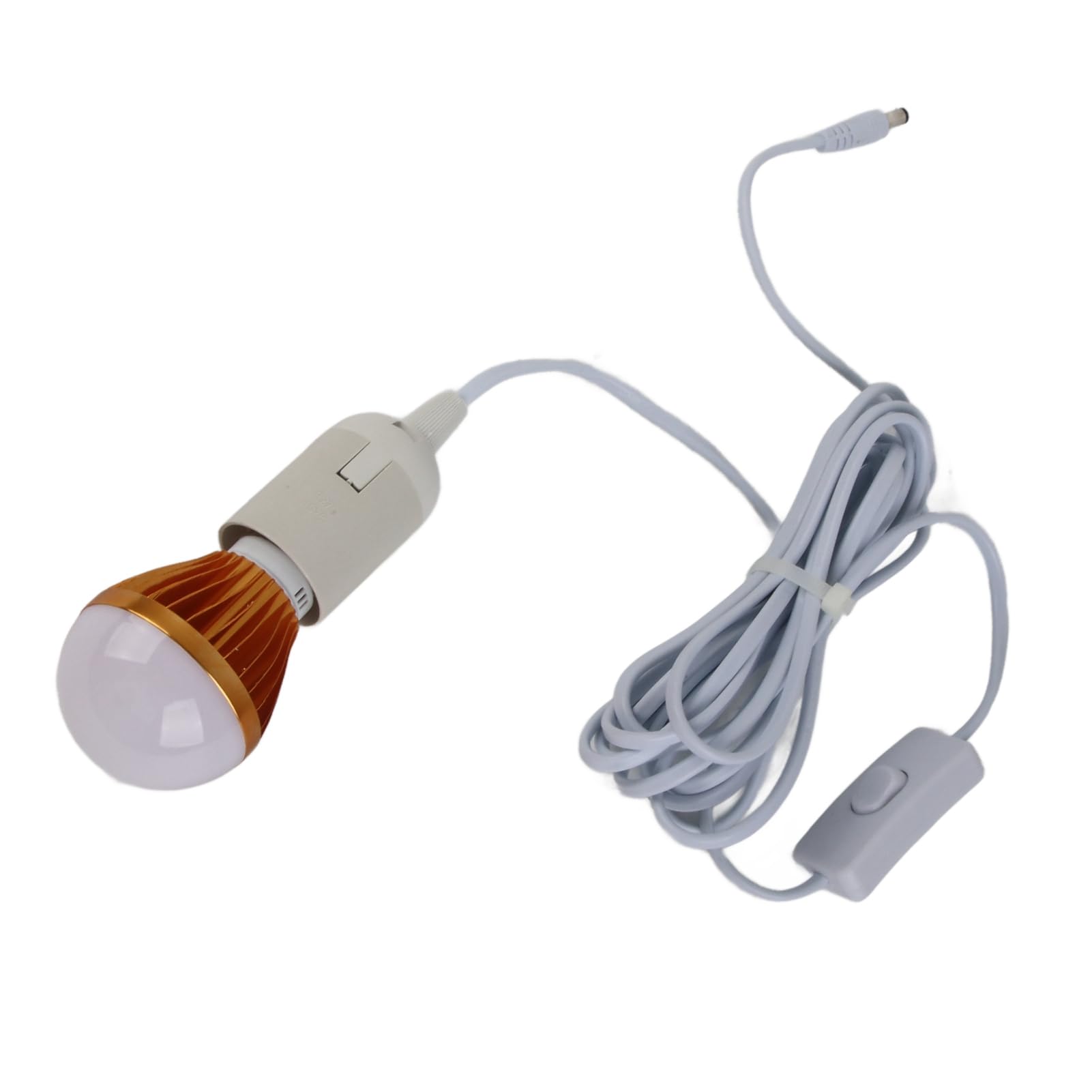 12V 5W Bombilla E27 E27 Espiral Bombilla Con Cable DC Se Puede Emparejar Con Controlador Solar Pequeño Sistema Bombilla 9