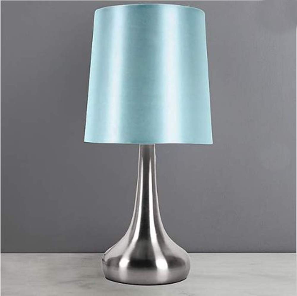 Scotrade Duck Egg Mnd Stylish & Adorable Rimini Touch Lamp With Faux Silk Lampshade Bedside Sideboard Desk Table Lamp