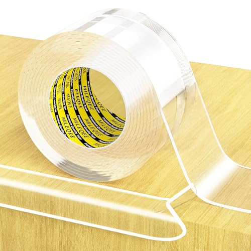 MILEQEE Clear Edge Protector Strip, 45mmx 4m, Scharfe Kante Wrap Cover Tape, selbstklebend Schutz Stoßfänger Guards für Schrank Tür Schreibtisch Glas Tisch Bett Möbel, Küche Arbeitsplatte, wasserdicht